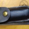 Folding knife with locking clip-point blade, and leather sheath [Used] - Image 3