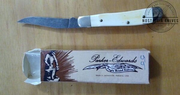 Rare Parker-Edwards Eagle Brand Damascus Slip-joint Folding Knife #55 Limited Ed.[New – Unused]. Collectible Knives cutlery