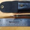 Folding knife with locking clip-point blade, and leather sheath [Used] - Image 5