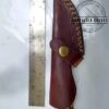 Handmade Damascus 6" Fixed-Blade Clip-Point Knife with New Leather Belt Sheath [New-Unused]. - Image 3