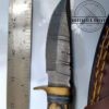 Handmade Damascus 6" Fixed-Blade Clip-Point Knife with New Leather Belt Sheath [New-Unused]. - Image 6