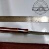 Custom Hand-forged 9" Damascus Wharncliffe Knife, and Leather Belt Sheath [Unused - Pristine Cond.] - Image 2