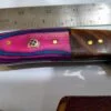 Handmade Damascus 8" Fixed-Blade Drop-Point knife, with Belt Sheath [New - Unused]. - Image 4