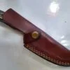 Handmade Damascus Pattern Fixed-Blade Straight-Back knife, with Belt Sheath. - Image 4