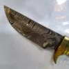 Handmade Damascus Pattern 10" Fixed-Blade Straight-Back Knife, with Belt Sheath[Unused - Pristine Cond.] - Image 7