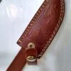 Handmade Damascus Pattern 10" Fixed-Blade Straight-Back Knife, with Belt Sheath[Unused - Pristine Cond.] - Image 4