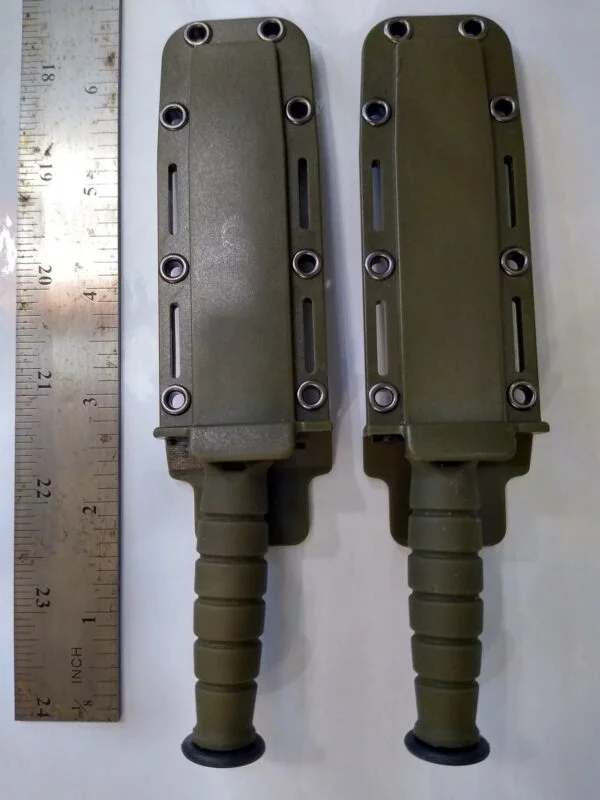 Two small tactical style boot knives with sheaths, 1 tanto and 1 dagger [Used – Excellent Cond.] Fixed-Blade cutlery