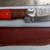 Handmade Damascus Pattern 8" Fixed-Blade Straight-Back knife, with Belt Sheath[Unused - Pristine Cond.] - Image 9