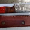 Handmade Damascus Pattern 8" Fixed-Blade Straight-Back knife, with Belt Sheath[Unused - Pristine Cond.] - Image 8