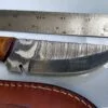 Handmade Damascus Pattern 8" Fixed-Blade Straight-Back knife, with Belt Sheath[Unused - Pristine Cond.] - Image 5