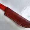 Handmade Damascus Pattern 8" Fixed-Blade Straight-Back knife, with Belt Sheath[Unused - Pristine Cond.] - Image 4