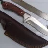 SwissTech 10" Fixed-Blade w/Gut Hook and leather belt sheath.