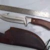 SwissTech 10" Fixed-Blade w/Gut Hook and leather belt sheath. - Image 5