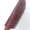 Handmade Damascus 8" Fixed-Blade Drop-Point knife, and Leather Belt Sheath [Unused - Pristine Cond.] - Image 2