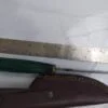 Handmade Damascus Pattern Clip-Point Fixed-Blade Knife with False edge, and Leather Belt Sheath [New – Unused].. - Image 5