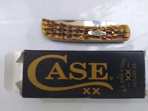 Case XX Amber Bone Peach Seed Jig Sod Buster Jr. 00245 – NOS in Original Packaging[Unused – Pristine Mint Cond.] Case XX™ cutlery