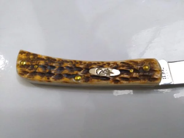 Case XX Amber Bone Peach Seed Jig Sod Buster Jr. 00245 – NOS in Original Packaging[Unused – Pristine Mint Cond.] Case XX™ cutlery