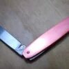 Vintage Single Blade Lark Pocket knife with brass bail - Light Red[Unused - Pristine Cond.] - Image 3