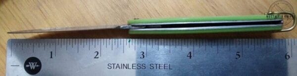 Vintage Single Blade Lark Pocket knife with brass bail – Light Green[Unused – Pristine Cond.] Collectible Knives cutlery