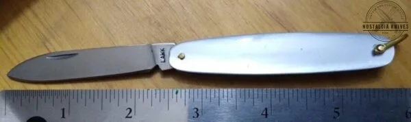 Vintage Single Blade  Lark Pocket knife with brass bail – Powder Blue[Unused – Pristine Cond.] Collectible Knives cutlery