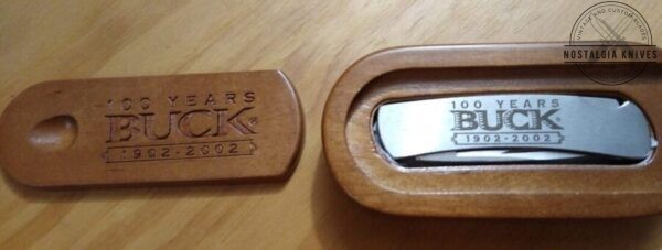 BUCK 525 Limited Edition Commemorative 100 Years 1902-2002 Knife with Original Wood Case Condition:[Used – like new] Collectible Knives cutlery