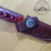 Handmade Damascus 6" Fixed-Blade Clip-Point Knife with New Leather Belt Sheath. - Image 2