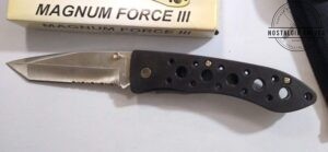 Frost Cutlery Folding Tanto blade with thumb screw and Liner lock, and belt sheath  [New/Unused].