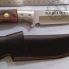 Custom Handmade 8.5" Fixed-Blade Bowie Knife with a Clip-Point and False edge w/New Leather Sheath [New - Unused]. - Image 4