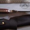 Custom Handmade 8.5" Fixed-Blade Bowie Knife with a Clip-Point and False edge w/New Leather Sheath [New - Unused]. - Image 3