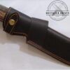 Custom Handmade 8.5" Fixed-Blade Bowie Knife with a Clip-Point and False edge w/New Leather Sheath [New - Unused].
