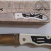 Folding Spear-Point Knife with thumb screw and Liner lock, and belt sheath in orig. packaging [New/Old Stock]