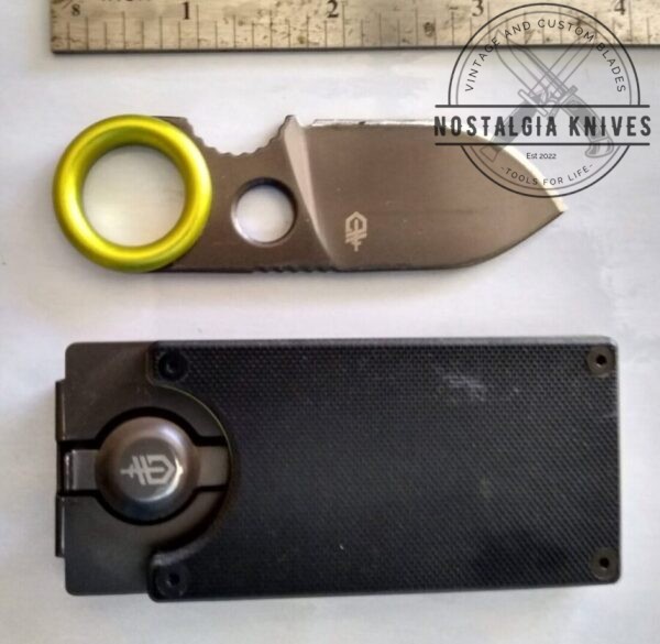 Gerber Gear Money Clip with Pocket Knife – Fixed Blade Knife and Case[Used – Excellent Cond.] Everyday Carry[EDC] cutlery