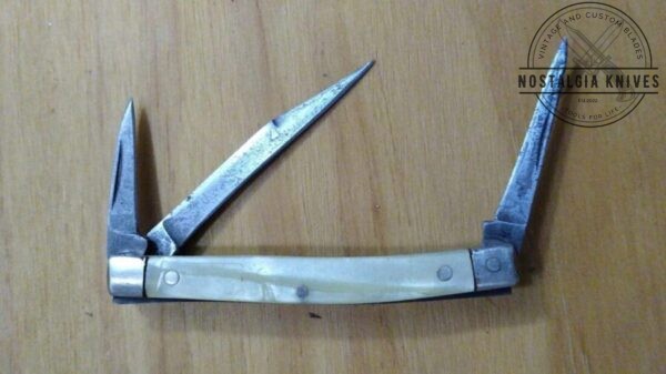 Vintage Western Small 3 blade Toothpick Pocket Knife with Pearl scales[Used – Mint Cond.] Collectible Knives cutlery