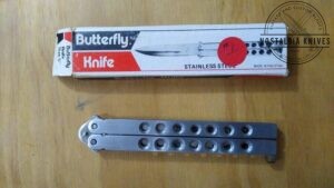 Stainless Steel 5" Butterfly Knife with original packaging [New old stock]