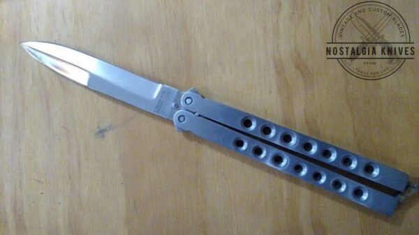 Stainless Steel 5″ Butterfly Knife with original packaging [New old stock] Collectible Knives cutlery