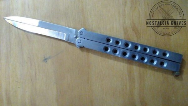 Stainless Steel 5″ Butterfly Knife with original packaging [New old stock] Collectible Knives cutlery