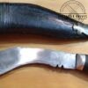 Handmade 8.5" Indian kukri with Horn Handle and Sheath with a lion heads pommel sheath [Used - Mint Cond.]. - Image 3