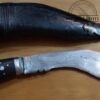 Handmade 8.5" Indian kukri with Horn Handle and Sheath with a lion heads pommel sheath [Used - Mint Cond.].