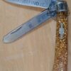 Rough Rider 'Strike It Rich' Gold Flake Acrylic Handle - Large 2 Blade Trapper Knife[New old stock]
