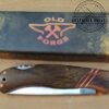 Old Forge OF028 - Burl Wood Handle w/ Copper Bolsters Lockback Single Blade Pocket Knife[New/Pristine Mint Cond.]