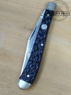 Böker Solingen Germany Tree Brand #93 Jigged Black Large Slimline Trapper/Farmers Knife [Used - Pristine Cond.]