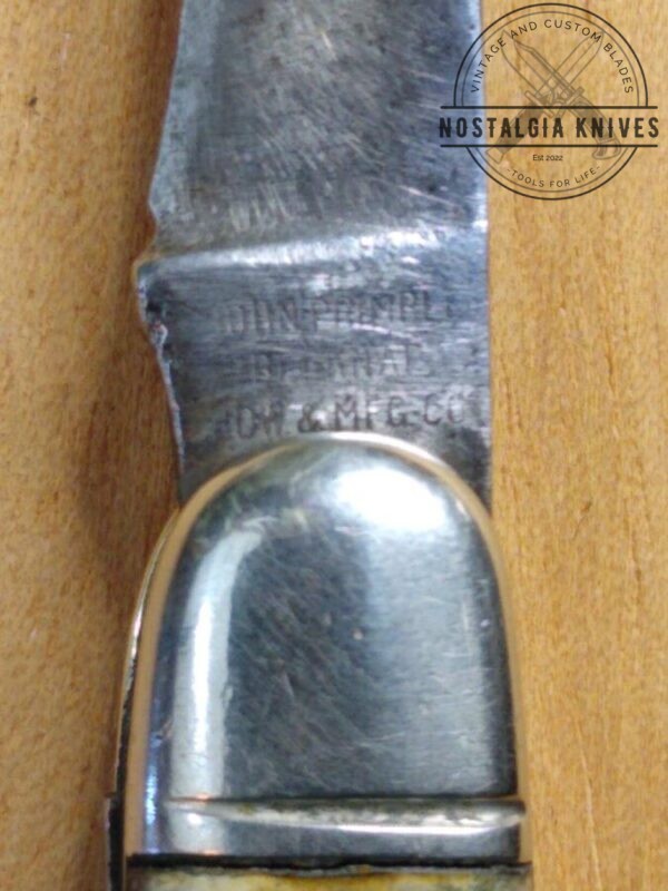Vintage Old John Primble Belknap HDW & MFG Co. Stockman 3 Blade Pocket Knife – Toothpick Shaped Blades[Used – Good Cond.] Collectible Knives