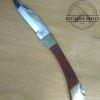 Hunter Single Blade Spine-lock Knife - Wood/Brass Handle[Used - Very Good Cond.] - Image 4