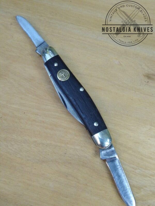 Vintage Böker Solingen Germany Tree Brand, 3 Blade Medium Stockman Pocket Knife w/horn handle [Used – Mint Cond.] Böker