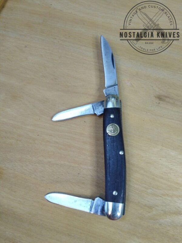 Vintage Böker Solingen Germany Tree Brand, 3 Blade Medium Stockman Pocket Knife w/horn handle [Used – Mint Cond.] Böker