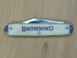 Vintage Browning Knife 2 Blade folding Jack-knife, Made in USA - Very Rare Promo. [Used - Pristine Mint Cond.]