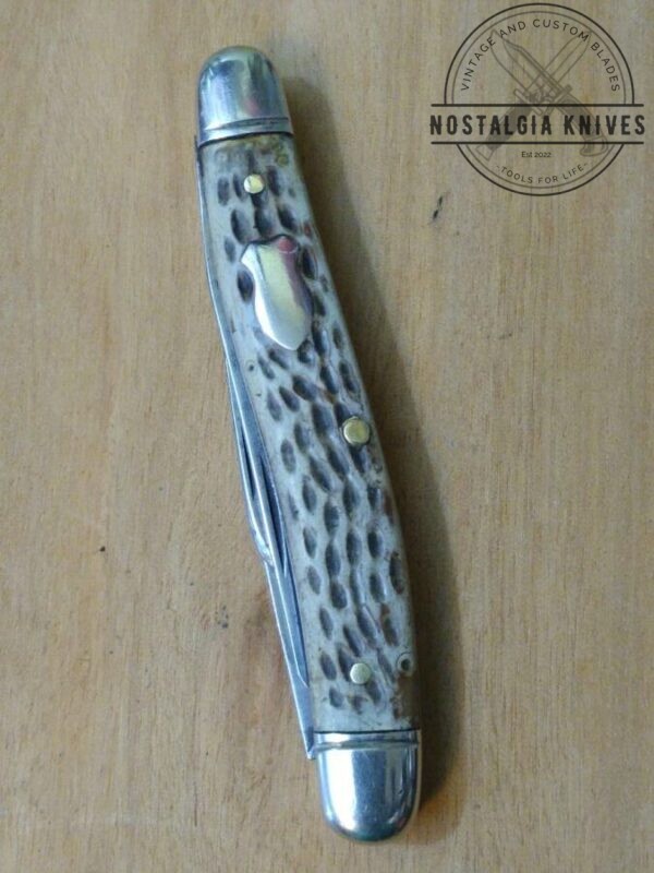 Vintage Old John Primble Belknap HDW & MFG Co. Stockman 3 Blade Pocket Knife – Toothpick Shaped Blades[Used – Good Cond.] Collectible Knives