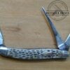 Vintage Old John Primble Belknap HDW & MFG Co. Stockman 3 Blade Pocket Knife - Toothpick Shaped Blades[Used - Good Cond.] - Image 5