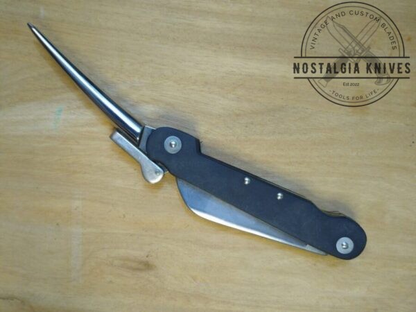 Camillus Marlin Spike Boating Knife w/Sheepfoot Blade and Lever-Locked Spike [New/Unused Cond.]. Folding-Blade