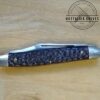 Vintage Kutmaster Utica, NY, Large 3 Blade Stockman with Jigged Bone Handle Scales, Brass Liners and Pins [Used - Pristine Cond.] - Image 9